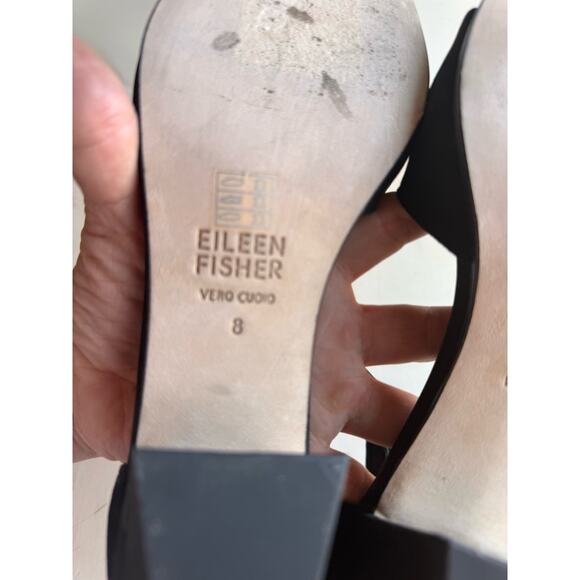 Eileen Fisher black Viva Nubuck Ankle-Grip Sandals size 8 - Picture 3 of 12